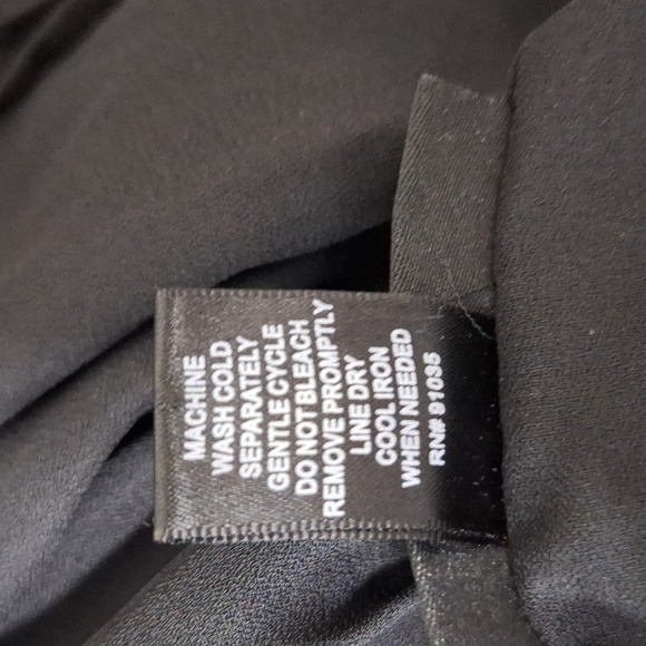 Ashley Stewart Black Whimsigoth Witchy Ruffle Button Front Blouse Size 20W - Picture 10 of 11